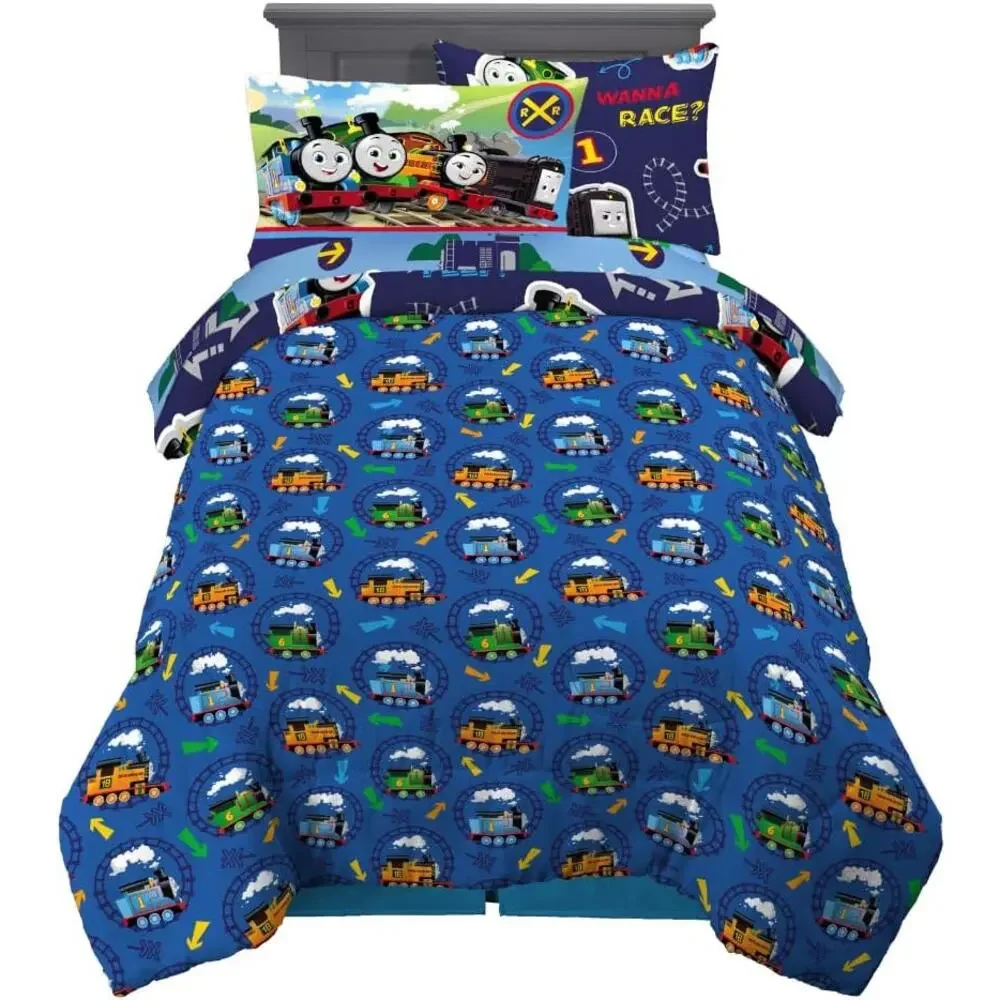 Thomas Train & Friends 5 Piece Twin Bedding Set Comforter + Sheets Franco  NEW